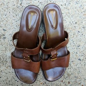 NATURALIZER Sandals 8.5 W Brown BREEZIE Slides